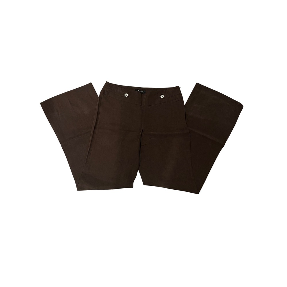 Brown Wide Leg Pants Tencel Soft Flowy NWT Size 6 Workwear